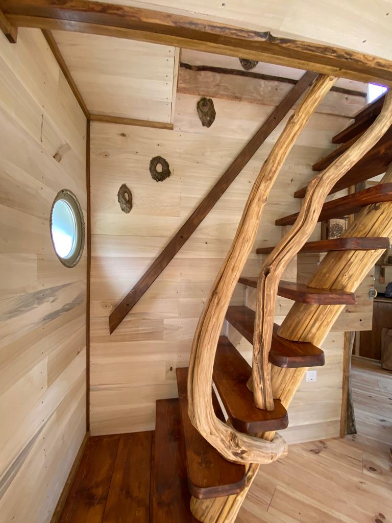 Escalier branche bois