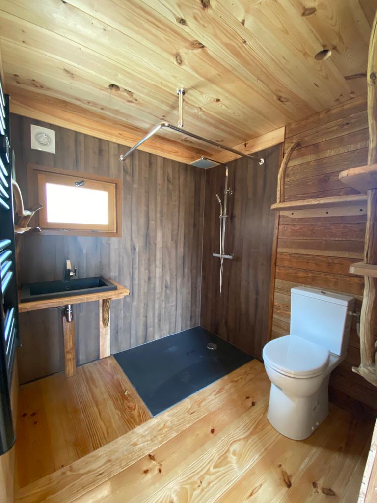 Salle de bain cabane bois