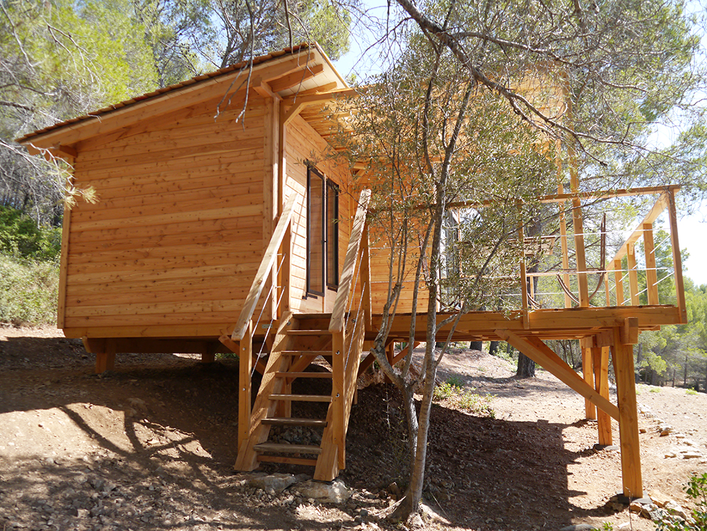 Accès cabane sur pilotis