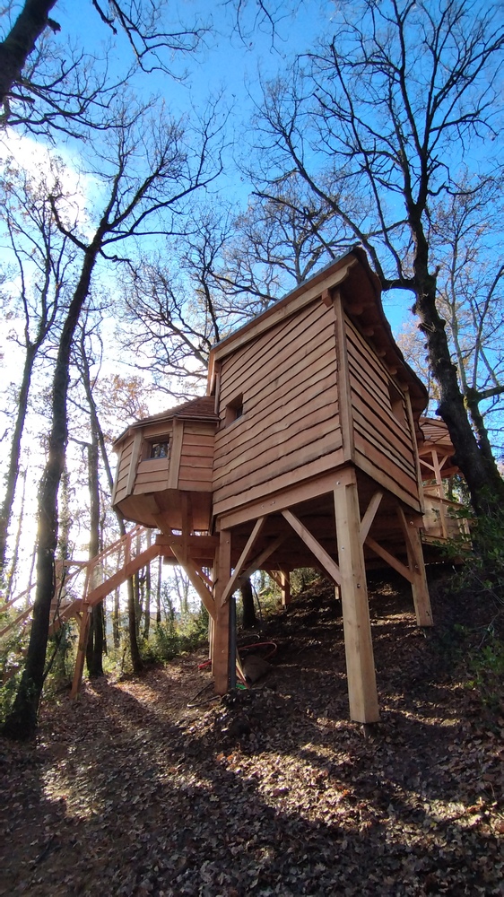 Cabane sur pilotis/ cabane dans les arbres/ insolite