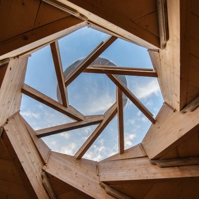 Charpente réciproque cabane Gaia