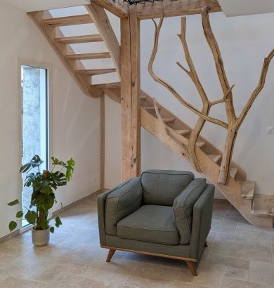 escalier en noyer et chataignier (5)